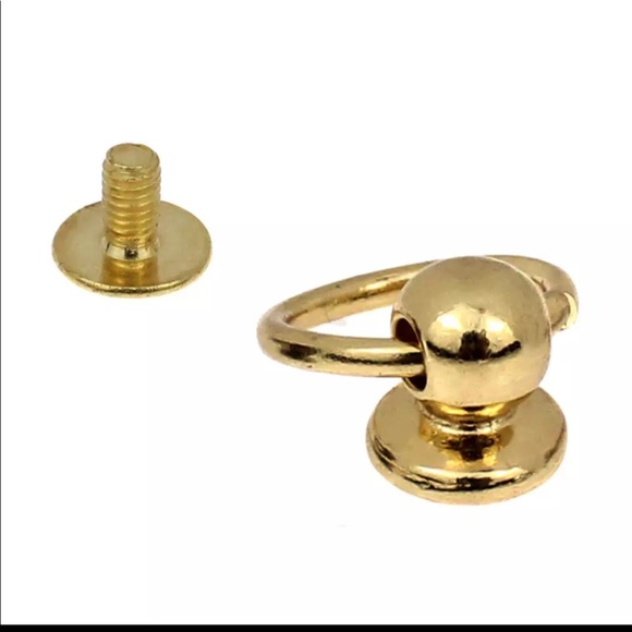 Screwed Studs/ Brass Button With Back Puller - Picture 1 of 6